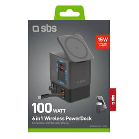 Bezdrátová nabíječka SBS MagSafe-compatible Wireless Power Dock 6-in-1 100 W černá

 obrázek produktu 9 z 9