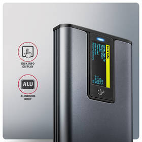 Externí rámeček Axagon DISPLAY box, USB-C 10Gbps - M.2 NVMe & SATA SSD šedý

 obrázek produktu 6 z 8