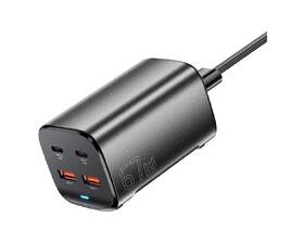 Nabíječka do sítě Essager 67W, GaN, 2x USB-C, 2x USB-A černá

 obrázek produktu 2 z 7