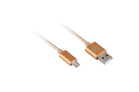 Kabel GoGEN USB/micro USB, 1m, oplétáný zlatý

 obrázek produktu 2 z 3