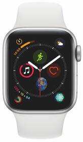 Chytré hodinky Apple Watch Series 4 GPS 40mm pouzdro ze stříbrného hliníku - bílý sportovní řemínek CZ verze 

 obrázek produktu 2 z 2