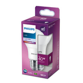 Žárovka LED Philips klasik, 5W, E27, studená bílá 

 obrázek produktu 2 z 2