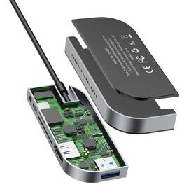 USB Hub Baseus USB-C/USB, HDMI, SD, micro SD, USB-C PD, 3,5mm jack šedý

 obrázek produktu 3 z 10