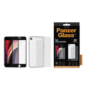 Tvrzené sklo PanzerGlass Edge-to-Edge na Apple iPhone 6/6s/7/8/SE (2020) + kryt na mobil Clear Case černé

 obrázek produktu 1 z 3
