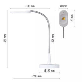 Stolní LED lampička EMOS White & Home, 5,5W bílá

 obrázek produktu 5 z 7