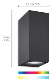 Nástěnné svítidlo WiZ Up and Down Wall Spotlight 2x5W, RGB černé

 obrázek produktu 2 z 9