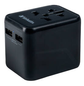 Cestovní adaptér Verbatim UTA-01 s 2 x USB-A porty černý

 obrázek produktu 3 z 5