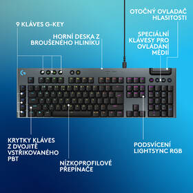 Klávesnice Logitech G915 X Wired, US layout černá

 obrázek produktu 5 z 8