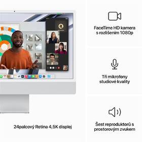 Počítač All In One Apple iMac 24" M3 8-CPU 10-GPU, 256GB - Silver CZ 

 obrázek produktu 4 z 8