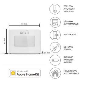 Detektor pohybu Onvis 3 v 1 – HomeKit, BLE 5.0 

 obrázek produktu 3 z 8