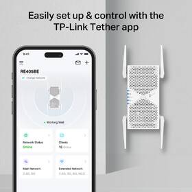 Wi-Fi extender TP-Link RE405BE Wi-Fi7 BE6500 bílý

 obrázek produktu 9 z 9