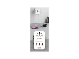 Cestovní adaptér WG univerzální, GaN, PD 20W bílý

 obrázek produktu 4 z 6