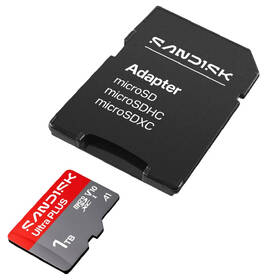 Paměťová karta SANDISK 1TB UHS-I U1 (200R) + SD adaptér 

 obrázek produktu 3 z 5