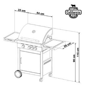 Gril G21 California BBQ Premium Line, 4 hořáky 
