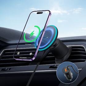 Držák na mobil Baseus do ventilační mřížky s nabíječkou USB-A 15W+25W černý

 obrázek produktu 1 z 4