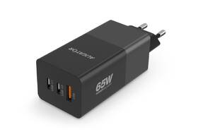 Nabíječka do sítě Aligator GaN, PD 65W, 2xUSB-C + USB černá

 obrázek produktu 1 z 4