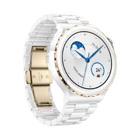 Chytré hodinky Huawei Watch GT3 Pro 43 mm - Gold Bezel White Ceramic Case + White Ceramic Strap 

 obrázek produktu 3 z 6