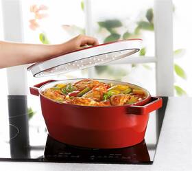Kastrol s poklicí Pyrex 33×25 cm, 6 l červený

 obrázek produktu 2 z 2