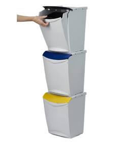 Odpadkový koš na tříděný odpad Denox 24300.790, 25 l šedý

 obrázek produktu 5 z 5