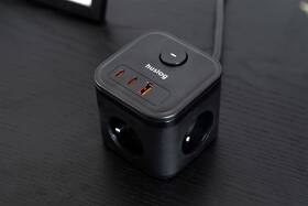 Kabel prodlužovací Huslog 20W 3xzásuvka, 2xUSB-C, 1xUSB černý

 obrázek produktu 4 z 5