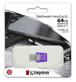 USB Flash Kingston DataTraveler microDuo 3C 64GB fialový

 obrázek produktu 2 z 5