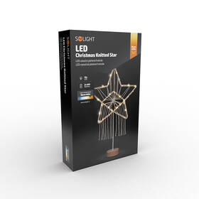 LED dekorace Solight hvězda stolní, pletená, 35x LED, 2x AAA 

 obrázek produktu 7 z 7
