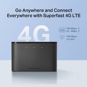 Router Mercusys MT110, 4G Mobile Wi-Fi černý

 obrázek produktu 2 z 4