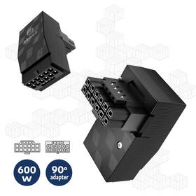 Adaptér AKASA G-Nexus P16, 90° 12VHPWR Adapter, 12+4P male na 12+4P female černý

 obrázek produktu 3 z 3