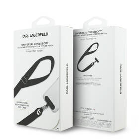 Popruh na krk Karl Lagerfeld Universal Crossbody Karl Patch černý

 obrázek produktu 3 z 3