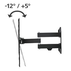 Držák TV Hama 220824, nástěnný, polohovatelný, pro úhlopříčky 32" až 65", max. nosnost 25 kg černý

 obrázek produktu 3 z 5