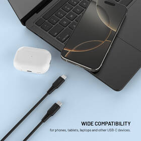 Kabel FIXED Liquid silicone USB-C/USB-C, PD, 60W, 0,3m černý

 obrázek produktu 1 z 5