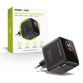 Nabíječka do sítě Mobile Origin Display Charger PW3 - 65W GaN USB-C/USB-A černá

 obrázek produktu 12 z 12