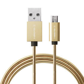 Kabel GoGEN USB / micro USB, 1m, ocelový, opletený zlatý

 obrázek produktu 1 z 1