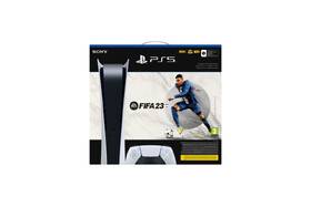 Herní konzole Sony PlayStation 5 Digital + FIFA 23 bílá barva
