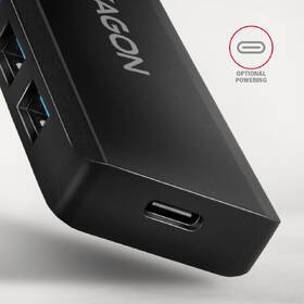 USB Hub Axagon 4x USB / USB-C, kabel USB-C 19cm černý

 obrázek produktu 3 z 4