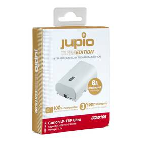 Baterie Jupio LP-E6P ULTRA 2600 mAh (6A continuous discharge) 18.7Wh (Canon) bílá

 obrázek produktu 2 z 2