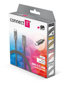Kabel Connect IT Wirez Steel Knight USB/USB-C, ocelový, opletený, 1m šedý

 obrázek produktu 2 z 3