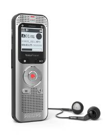 Diktafon Philips DVT2050 stříbrná barva

