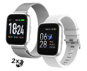 Chytré hodinky iGET FIT F30 (2x řemínek) stříbrné

 obrázek produktu 1 z 4