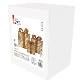 LED dekorace EMOS 72 LED dárky, 3 velikosti, vnitřní, teplá bílá 

 obrázek produktu 4 z 4