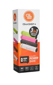 Powerbanka GoGEN s funkcí stojánku a reproduktoru, 3 v 1, 4000mAh zelená barva
