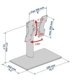 Držák TV Meliconi STAND 100-200 pro úhlopříčky 14" až 40", nosnost 20 kg 

 obrázek produktu 4 z 5