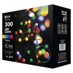 Vánoční osvětlení EMOS 300 LED, cherry řetěz – kuličky, 30m, multicolor, časovač 

 obrázek produktu 6 z 6