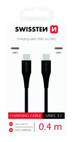 Kabel Swissten USB-C/USB-C, 0,4m černý

 obrázek produktu 1 z 1