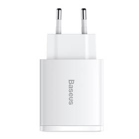 Nabíječka do sítě Baseus 2x USB-A, 1x USB-C, 30W bílá barva
