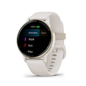 Chytré hodinky Garmin vívoactive 5 - Cream Gold / Ivory Silicone Band 

