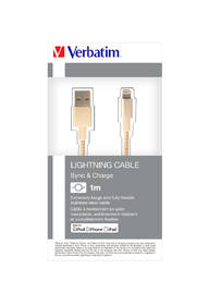 Kabel Verbatim Sync & Charge USB/Lightning, 1m, MFi, nerezová ocel zlatý

 obrázek produktu 3 z 4