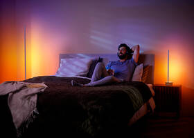 Stojací lampa Philips Gradient Signe - dub 
