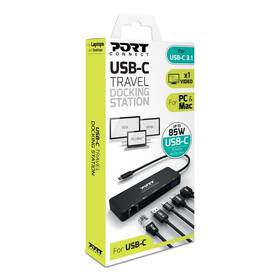 USB Hub PORT CONNECT USB-C/LAN, HDMI, VGA, USB-C PD 3.0 85W, USB-A černý

 obrázek produktu 6 z 6