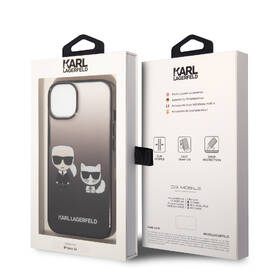 Kryt na mobil Karl Lagerfeld Gradient Karl and Choupette na Apple iPhone 14 černý

 obrázek produktu 4 z 4